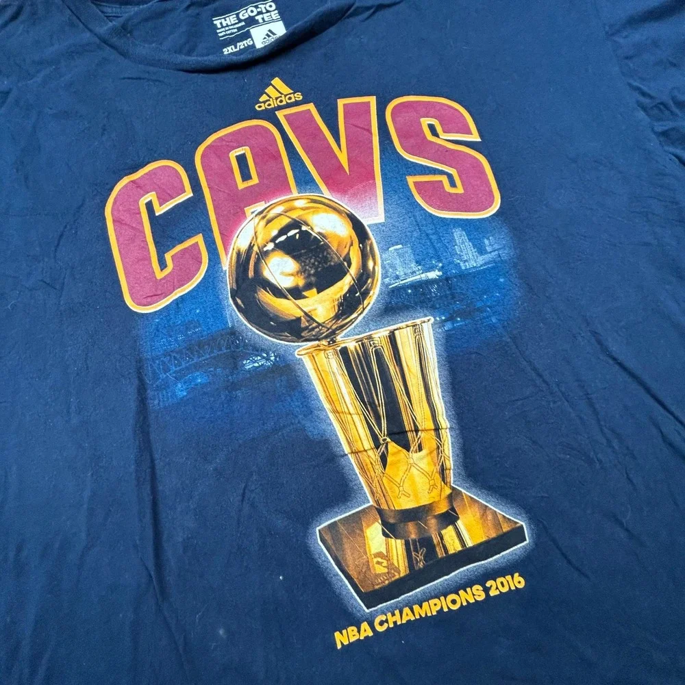 Adidas Mens Cleveland Cavaliers 2016 NBA Champions T-Shirt Navy Blue‎ 2XL 0725